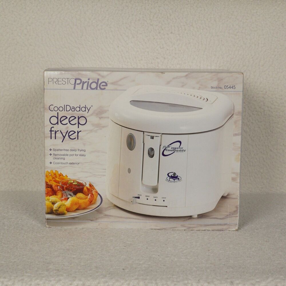 Presto CoolDaddy Cool-Touch Deep Fryer Stock No. 05445 White Basket Sealed